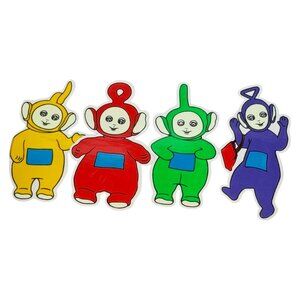 Vintage Teletubbies Lot 4 Decal Sticker Tinky WInky Dipsy Po Laa-Laa 5 inch  New